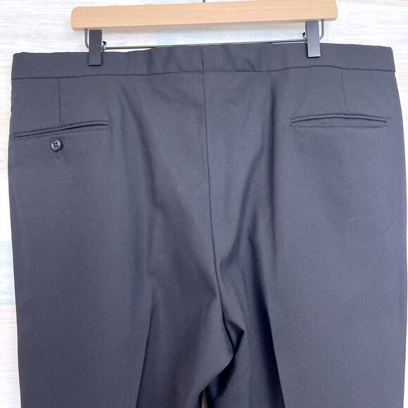 Jos A Bank Notch Collar Tuxedo Suit Black Mens 44R Jacket 40x31 Pleated Pants - Picture 14 of 15